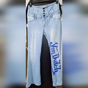 Von Dutch Light Blue High-Waisted Jeans